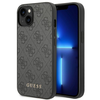Apple iPhone 14 Guess Dėklas 4G Metal Gold Logo pilkos spalvos
