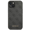 Apple iPhone 14 Guess Dėklas 4G Metal Gold Logo pilkos spalvos