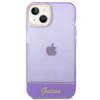 Guess GUHCP14SHGCOU Apple iPhone 14 / 15 / 13 6.1" dėklas telefonui violetinės spalvos hardcase Translucent