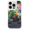 Apple iPhone 14 Pro Max Guess dėklas Flower Liquid Glitter (GUHCP14XLFLSB) mėlynos spalvos
