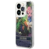 Apple iPhone 14 Pro Max Guess dėklas Flower Liquid Glitter (GUHCP14XLFLSB) mėlynos spalvos