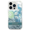 Apple iPhone 14 Pro Max Guess dėklas Flower Liquid Glitter (GUHCP14XLFLSN) žalios spalvos