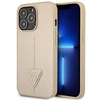 Apple iPhone 14 Pro Max Guess dėklas Saffianotriangle Logo (GUHCP14XPSATLE) beige