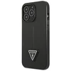 Apple iPhone 14 Pro Max Guess dėklas Saffianotriangle Logo (GUHCP14XPSATLK) juodos spalvos