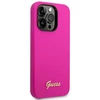 Guess silikoninis dėklas iPhone 14 Pro Max, fuksijos spalvos