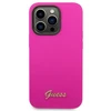 Guess silikoninis dėklas iPhone 14 Pro Max, fuksijos spalvos