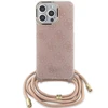 Dėklas GUESS GUHCP15LHC4SEP IPHONE 15 PRO 6.1 "Rožinis/Rožinis HARDCASE CROSSBODY CORD 4G PRINT