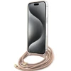 Dėklas GUESS GUHCP15LHC4SEP IPHONE 15 PRO 6.1 "Rožinis/Rožinis HARDCASE CROSSBODY CORD 4G PRINT