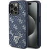 Apple iPhone 15 Pro Guess dėklas 4G Triangle Metal Logo (GUHCP15LPG4GPB) mėlynos spalvos