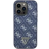 Apple iPhone 15 Pro Guess dėklas 4G Triangle Metal Logo (GUHCP15LPG4GPB) mėlynos spalvos
