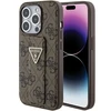Dėklas GUESS GUHCP15LPGS4TDW IPHONE 15 PRO 6.1 "BROWN/BROWN HARDCASE GRIP STAND 4G TRIANGLE STRASS