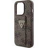 Dėklas GUESS GUHCP15LPGS4TDW IPHONE 15 PRO 6.1 "BROWN/BROWN HARDCASE GRIP STAND 4G TRIANGLE STRASS