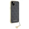 Apple iPhone 15 Plus Guess dėklas 4G Charms Collection (GUHCP15MGF4GGR) pilkos spalvos