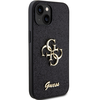 Apple iPhone 15 plus Guess dėklas Glitter Script Big 4G (GUHCP15MHG4SGK) juodos spalvos