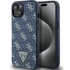 Apple iPhone 14 plus / 15 plus Guess dėklas 4G Triangle Metal Logo (GUHCP15MPG4GPB) mėlynos spalvos