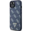 Apple iPhone 14 plus / 15 plus Guess dėklas 4G Triangle Metal Logo (GUHCP15MPG4GPB) mėlynos spalvos