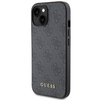 Dėklas GUESS GUHCP15SG4GFGR IPHONE 15/14/13 6.1 "GRAY / GRAY HARD CASE 4G METAL GOLD LOGO