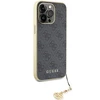 Guess GUHCP15XGF4GGR iPhone 15 Pro Max 6.7" pilka/pilkas kietas dėklas 4G Charms Collection