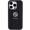 Apple iPhone 15 Pro Max Guess Hardcase Grip Stand 4G Saffiano Strass (GUHCP15XPGSSADK) telefono dėklas juodos spalvos