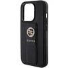 Apple iPhone 15 Pro Max Guess Hardcase Grip Stand 4G Saffiano Strass (GUHCP15XPGSSADK) telefono dėklas juodos spalvos