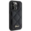 Guess GUHCP15XPSQSQSK dygsniuotas metalo logotipo telefonų dėklas iPhone 15 Pro Max juodas