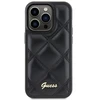 Guess GUHCP15XPSQSQSK dygsniuotas metalo logotipo telefonų dėklas iPhone 15 Pro Max juodas