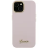 Dėklas GUESS GUHCP15XSMBSLP IPHONE 15 PRO MAX 6.7 "Rožinis/Rožinis HARDCASE SILICONE SCRIPT METAL LOGO &amp; FLAME