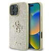 Guess Fixed Glitter Big 4G - dėklas skirtas Apple iPhone 16 Pro auksinis