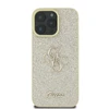 Guess Fixed Glitter Big 4G - dėklas skirtas Apple iPhone 16 Pro auksinis