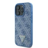 Guess Leather Metal Logo Strass Crossbody Apple iPhone 16 Pro - dėklas telefonui mėlynos spalvos