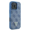 Guess Leather Metal Logo Strass Crossbody Apple iPhone 16 Pro - dėklas telefonui mėlynos spalvos