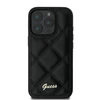 Guess Quilted Metal Logo Apple iPhone 16 Pro - dėklas telefonui juodos spalvos