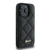 Guess Quilted Metal Logo Apple iPhone 16 Pro - dėklas telefonui juodos spalvos