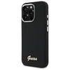 Dėklas Guess GUHCP16LSMBSLK Apple iPhone 16 Pro 6.3" juodos spalvos hardcase Silicone Script Metal Logo &amp; Frame