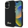 Dėklas Guess GUHCP16MSMBSLK Apple iPhone 16 Plus 6.7" juodos spalvos hardcase Silicone Script Metal Logo &amp; Frame