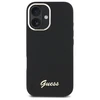 Dėklas Guess GUHCP16MSMBSLK Apple iPhone 16 Plus 6.7" juodos spalvos hardcase Silicone Script Metal Logo &amp; Frame