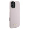 Guess GUHCP16MSMBSLP Apple iPhone 16 Plus 6.7" dėklas telefonui rožinės spalvos Silikoninis Script Metal Logo &amp; Frame