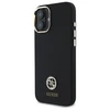 Guess GUHCP16SM4DGPK Apple iPhone 16 6.1" dėklas telefonui juodos spalvos Silikoninis Logo Strass 4G