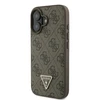 Apple iPhone 16 Guess Leather Metal Logo Strass Crossbody + Dirželis (GUHCP16SP4TDSCPW) dėklas telefonui rudos spalvos