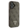 Apple iPhone 16 Guess Leather Metal Logo Strass Crossbody + Dirželis (GUHCP16SP4TDSCPW) dėklas telefonui rudos spalvos