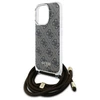 Guess GUHCP16XHC4SEW Apple iPhone 16 Pro Max 6.9" dėklas telefonui rudos spalvos/dėklas telefonui rudos spalvos Crossbody Cord 4G Print