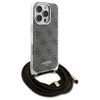 Guess GUHCP16XHC4SEW Apple iPhone 16 Pro Max 6.9" dėklas telefonui rudos spalvos/dėklas telefonui rudos spalvos Crossbody Cord 4G Print