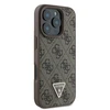 Guess Leather 4G Triangle Strass MagSafe Apple iPhone 16 Pro Max – dėklas telefonui rudos spalvos