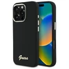 Dėklas Guess GUHCP16XSMBSLK Apple iPhone 16 Pro Max 6.9" juodos spalvos hardcase Silicone Script Metal Logo &amp; Frame