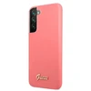 Samsung Galaxy S22 Plus Guess silikoninis dėklas Script Metal Logo (GUHCS22MLSLMGFU) rožinės spalvos