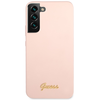 Guess Silicone Script Metal Logo - dėklas skirtas Samsung Galaxy S23+ Rožinė
