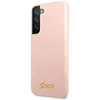 Guess Silicone Script Metal Logo - dėklas skirtas Samsung Galaxy S23+ Rožinė