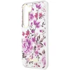 Samsung Galaxy S23 Guess Flower Collection dėklas (GUHCS23SHCFWST) baltos spalvos