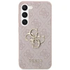 Guess PU 4G Metal Logo dėklas skirtas Samsung Galaxy S24 rožinės spalvos