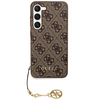 GUESS dėklas skirtas Samsung Galaxy S24 GUHCS24SGF4GBR (4G Charm) rudos spalvos